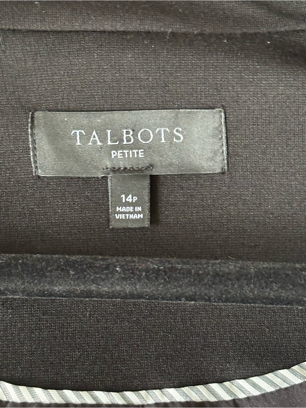 Talbots Luxe Ponte Double Breasted No Close Blazer Black Size 14P - Picture 4 of 5
